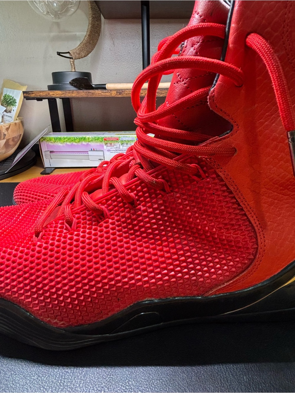 NIKE KOBE 9 KRM EXT HIGH RED MAMBA SNEAKERS. - Picture 16 of 16
